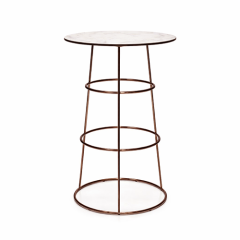 Stoel Raw, met bruin lederen zitting 