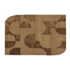 Stoel Raw, met bruin lederen zitting 