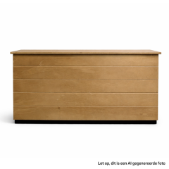 Stoel Raw, met bruin lederen zitting 