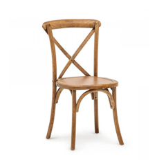 Stoel Raw, met bruin lederen zitting 