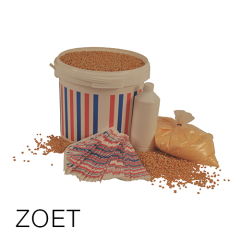 Stoel Raw, met bruin lederen zitting 