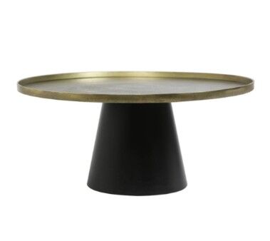 Home - salontafel Rings, goud/zwart maat L