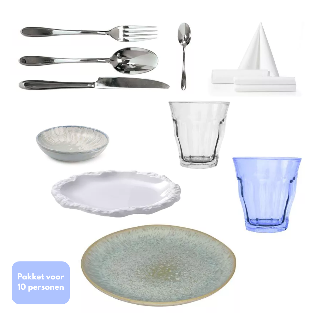 Sky blue - Brunchset - 10 personen